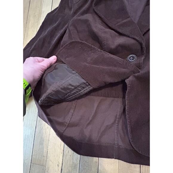 Liz Claiborne Villager Brown Corduroy Womens Cotton Blazer Size 8 - Picture 10 of 11